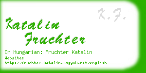 katalin fruchter business card